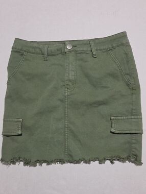VIP Sage Green Cargo Mini Skirt